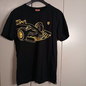 Scuderia Ferrari Black/Yellow XL Graphic Shirt F1 (0668N3)